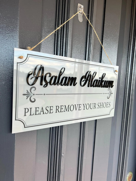 3D layered and printed acrylic door sign