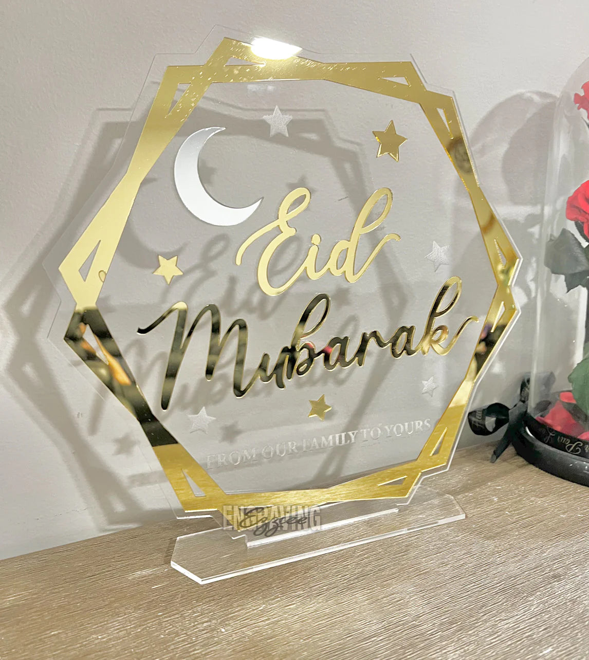 Hexagon Clear acrylic Layered Eid stand