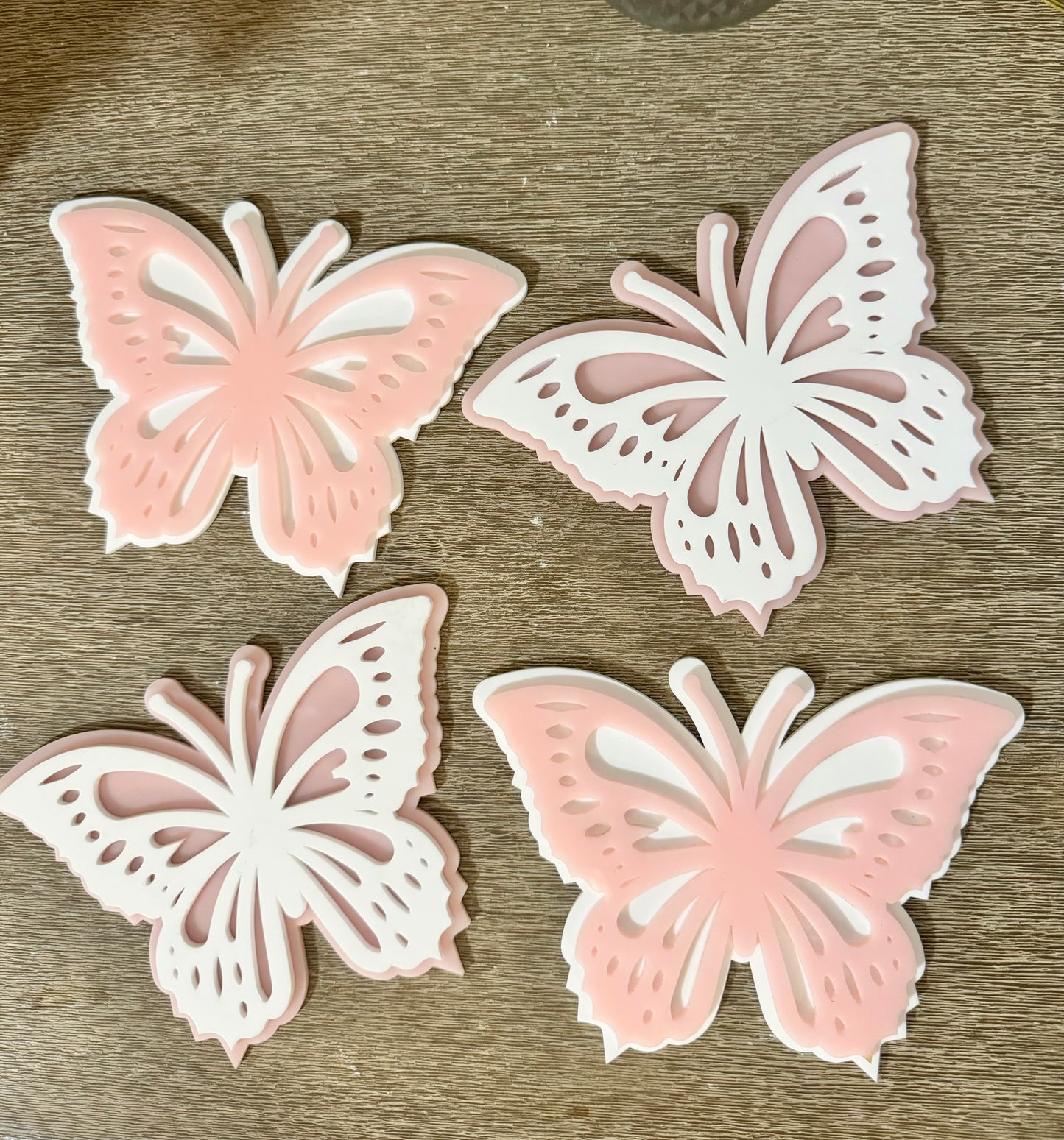 Double Layered Butterflies Set of 4