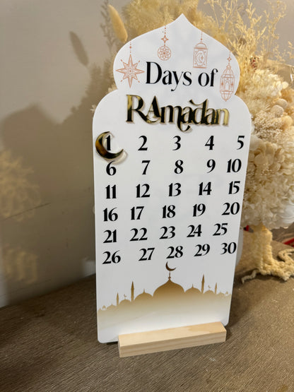 Back and front Ramadan Calendar countdown/ Eid Mubarak