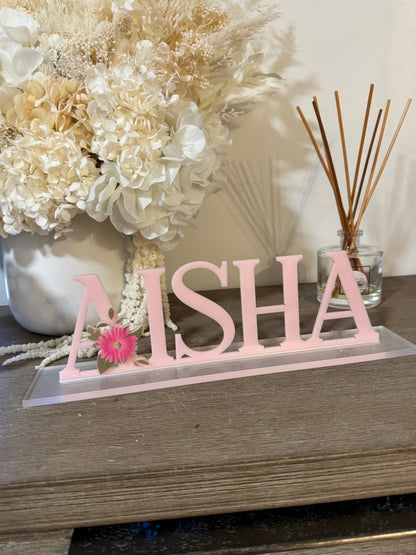 Acrylic Daisy Name stand