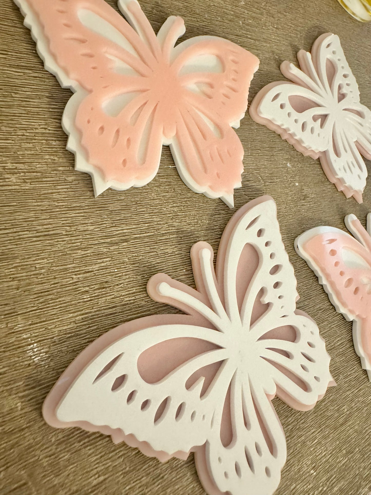 Double Layered Butterflies Set of 4