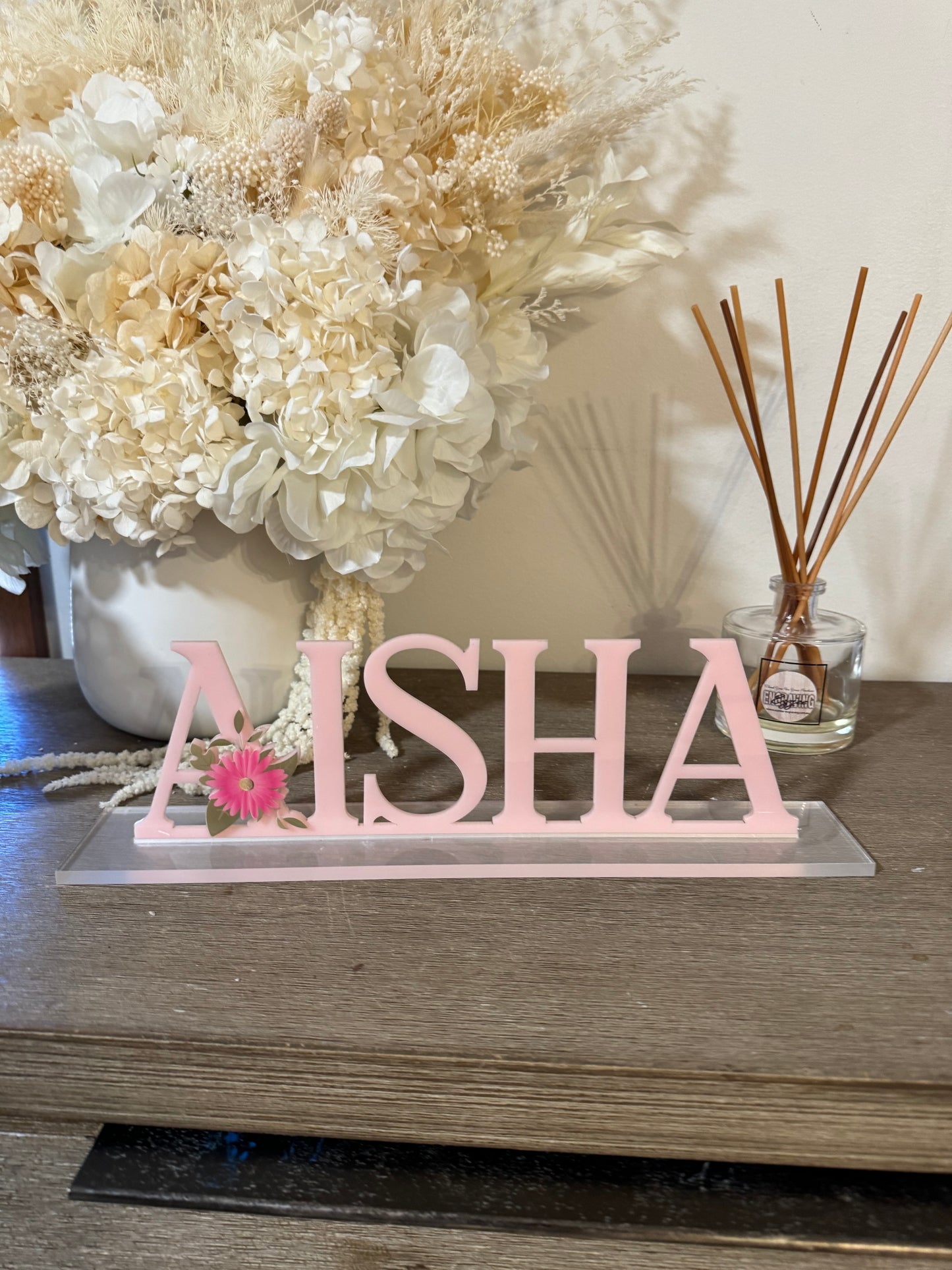 Acrylic Daisy Name stand