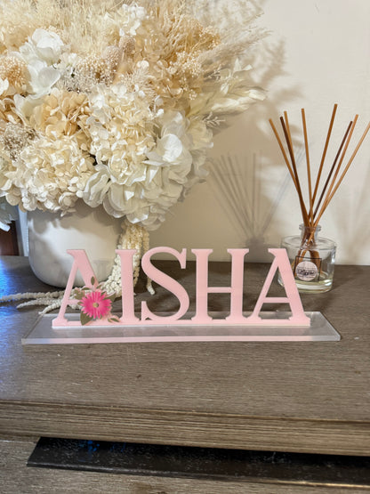 Acrylic Daisy Name stand