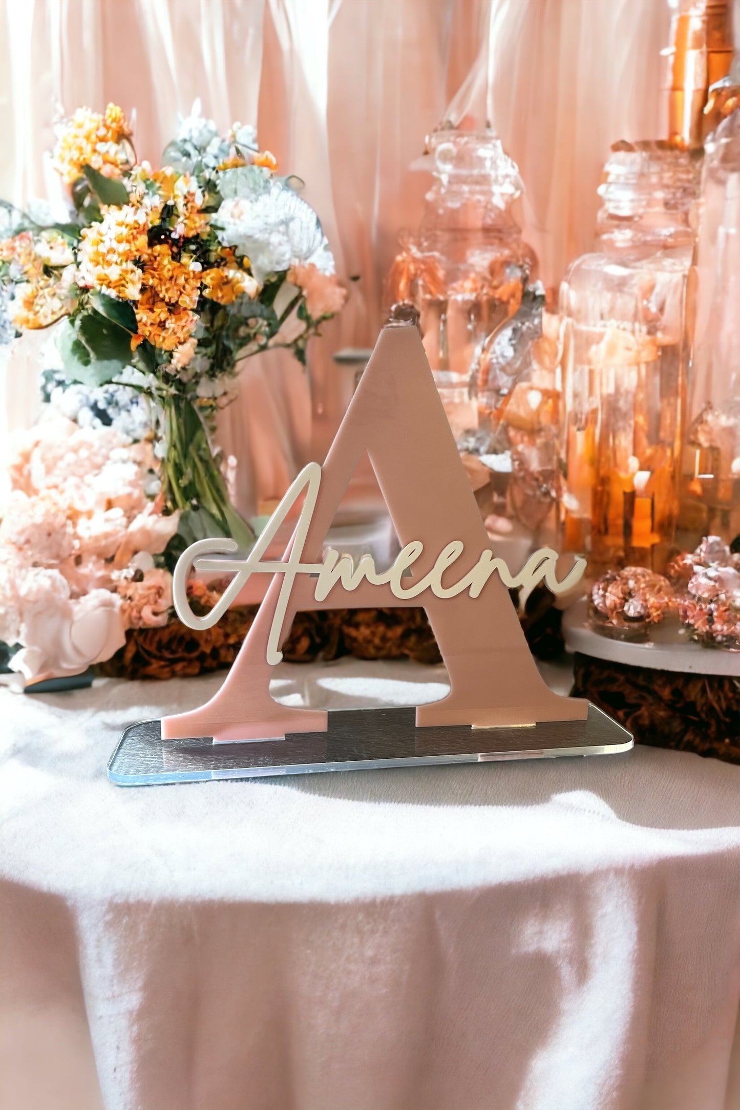 3D layered letter Name Stand