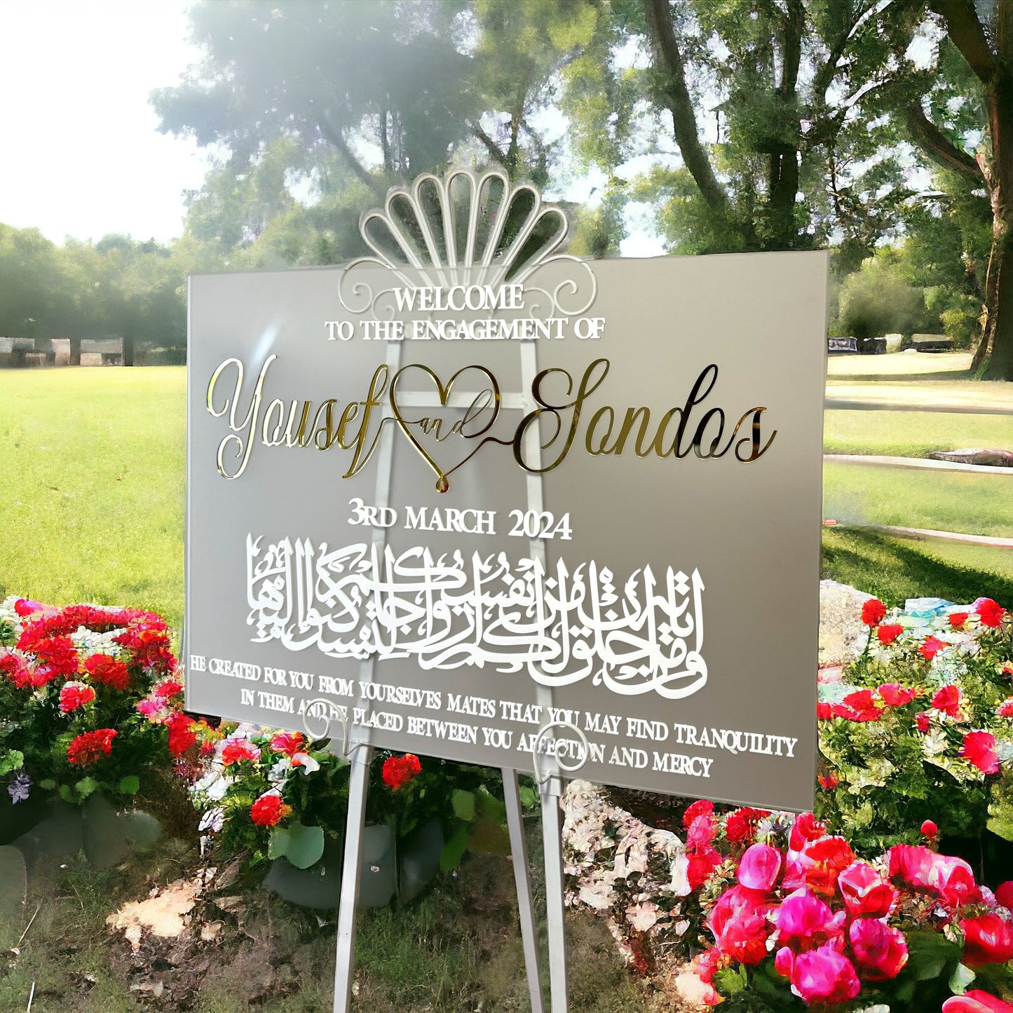 3D Wedding Entrance Sign