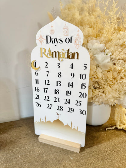 Back and front Ramadan Calendar countdown/ Eid Mubarak