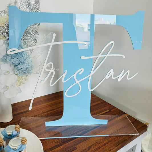 3D layered Letter Name acrylic stand