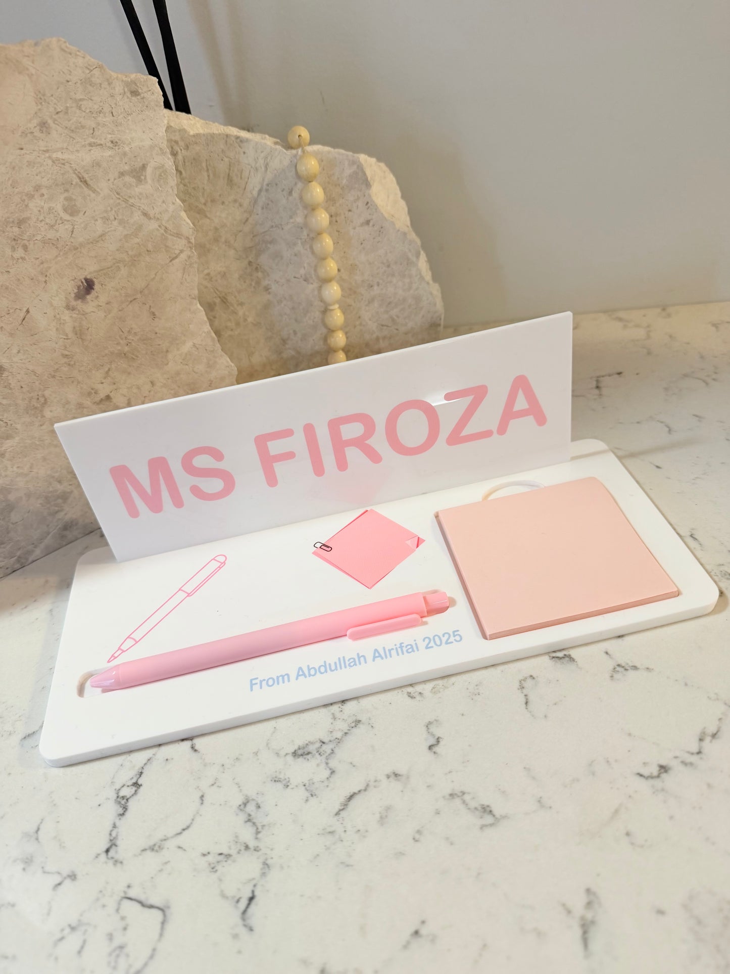 Teacher Personalised Note pad/ pen holder