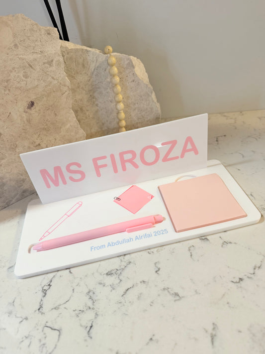 Teacher Personalised Note pad/ pen holder