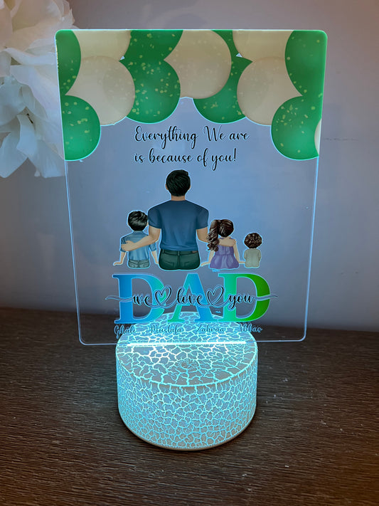 Personalised Fathers Day Lamp