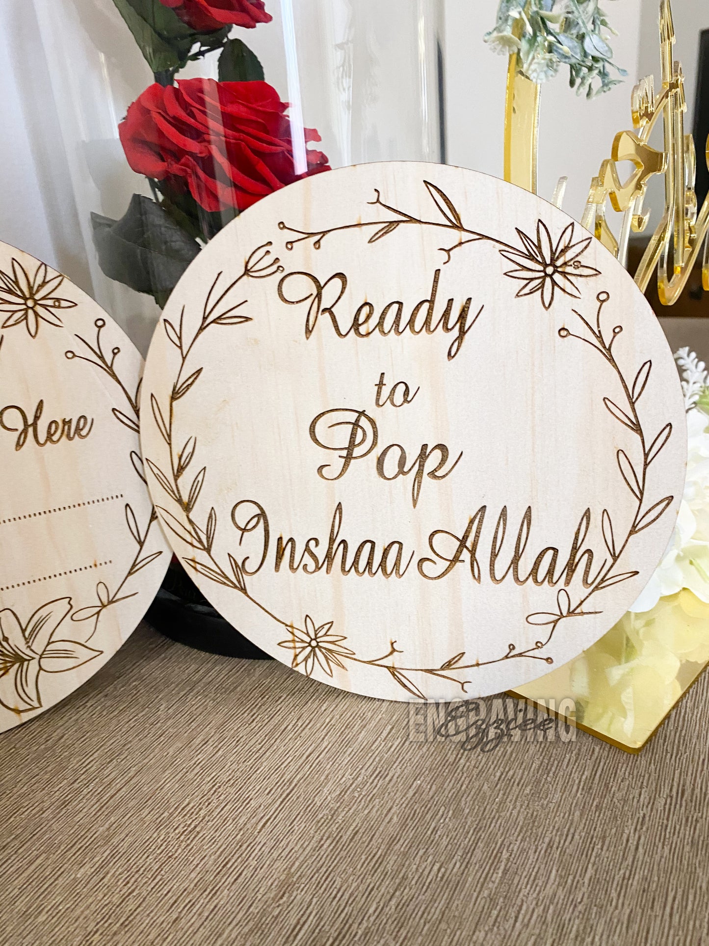 Engraved Baby Birth announcements and arrival plaques