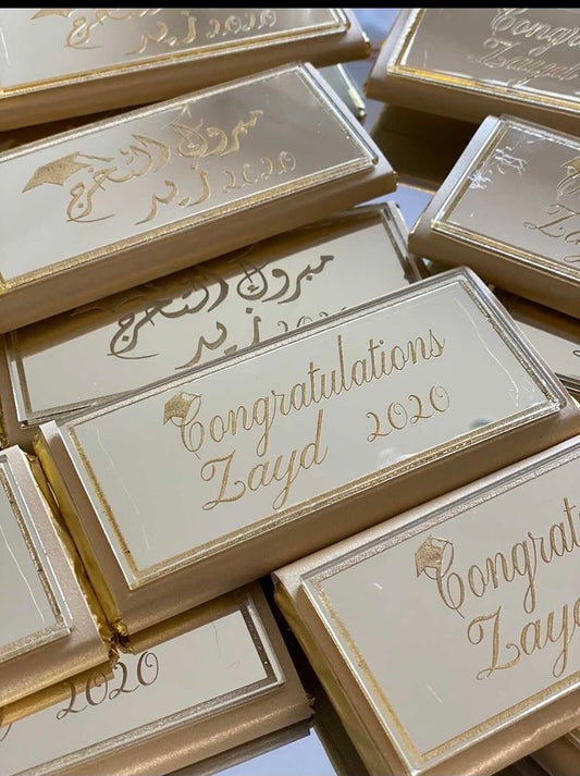 Engraved Rectangle Chocolate plaques