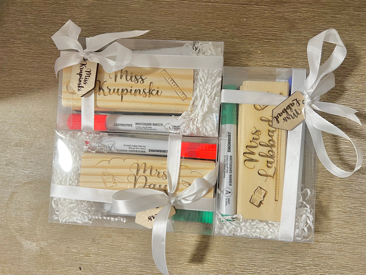 Personalised white board eraser set